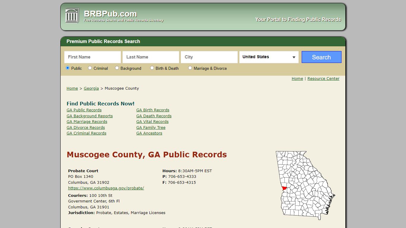 Muscogee County Public Records | Search Georgia Government Databases